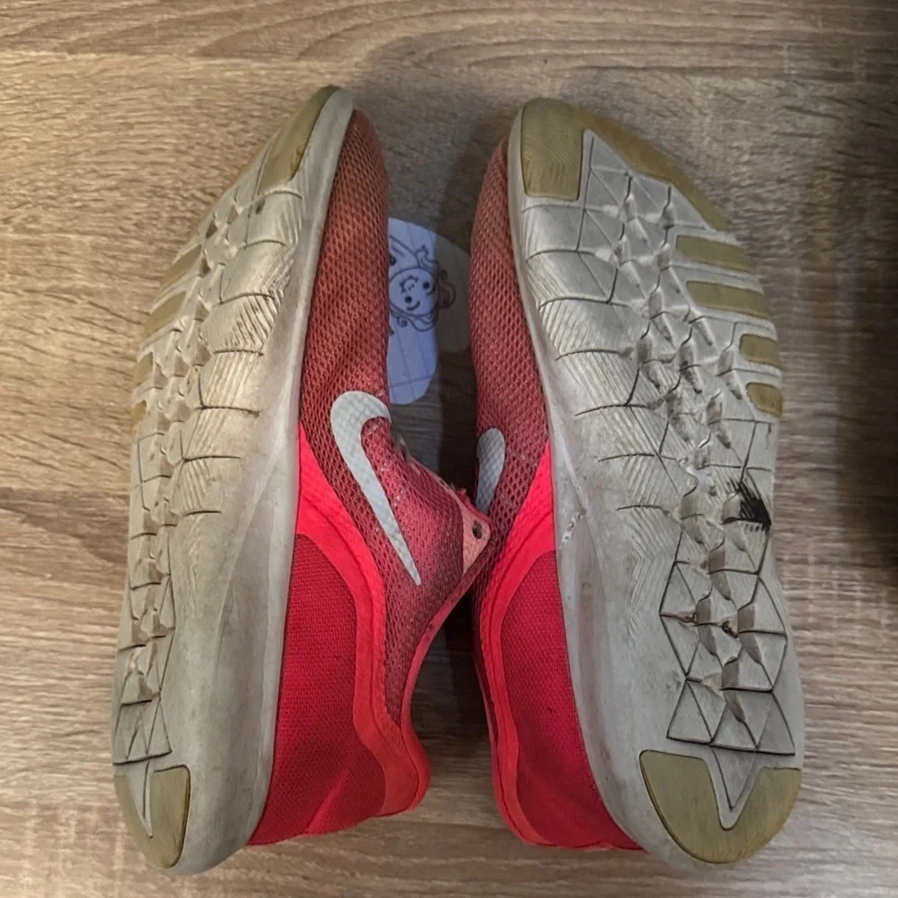 Nike Crimson Mesh Sneakers with White Swoosh
